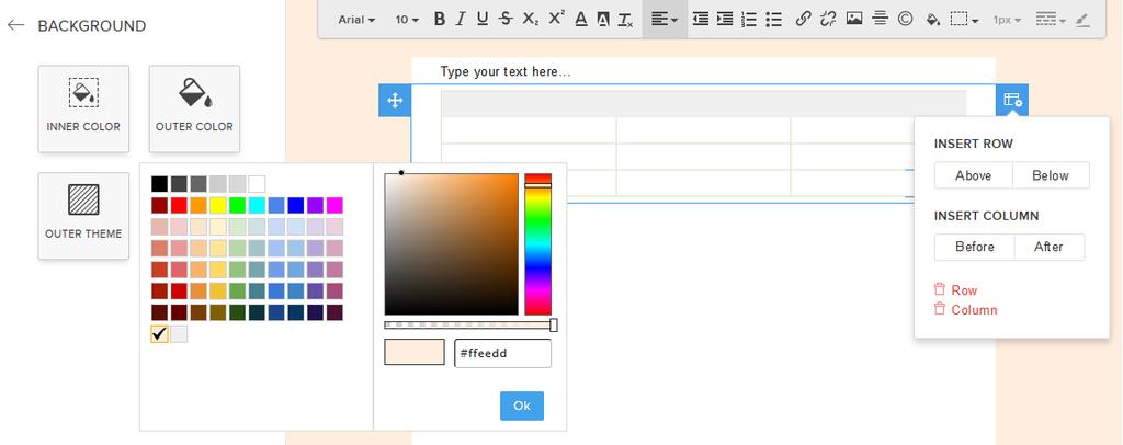 15. Enhancements in Email Template Editor Template Editor becomes more fun with enhancements. - You can now pick background colors using HexCodes.