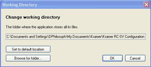 Select or create a new working directory 1 (see Figure 4).