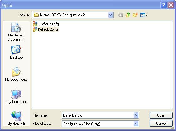 Writing a Configuration To write a configuration to the device, do the following: 1.
