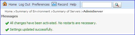 Remain in the Administration Console to continue preparation of the application server.