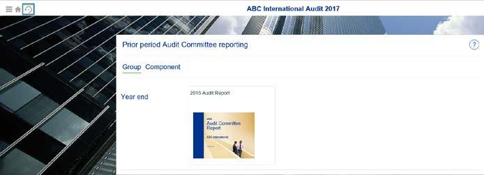 Audit Committee Quick Reference Card May 2018 Overview Prior period reporting If available, prior period reporting documents are displayed in.