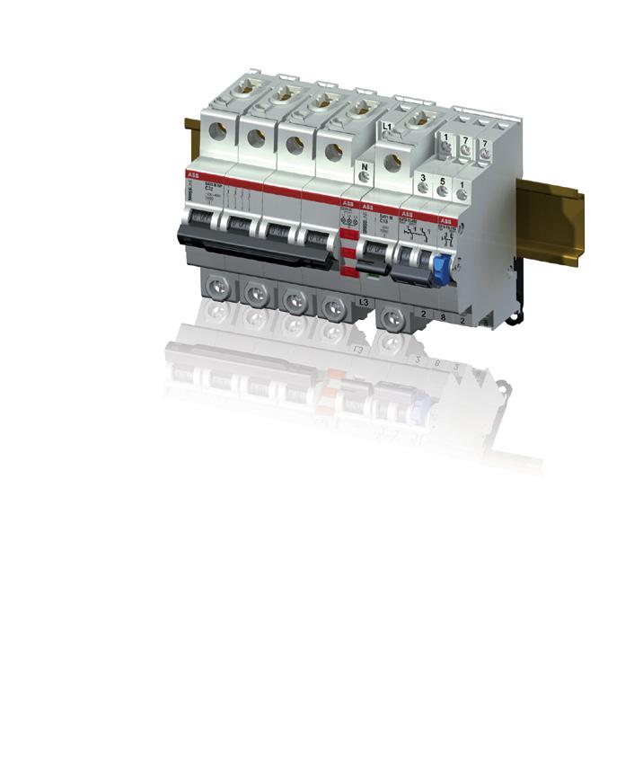 Half-size Strong effect The new 9 and 18 mm wide ABB modular command or control devices for DIN 35 mm mounting rail attachment in the system pro M compact design.