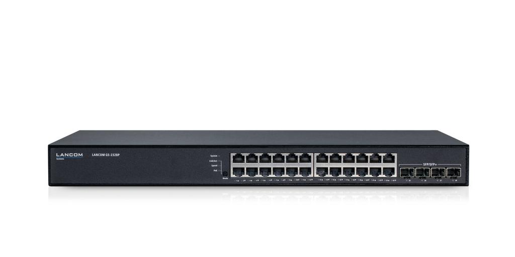 Switches Fully managed 28-port Gigabit Ethernet switch with Power over Ethernet for high-performance networks The is a high-performance component for modern network infrastructures in any industry or