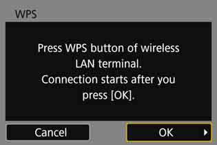 When a connection with the access point is established, the next screen is displayed. Select [Auto setting].
