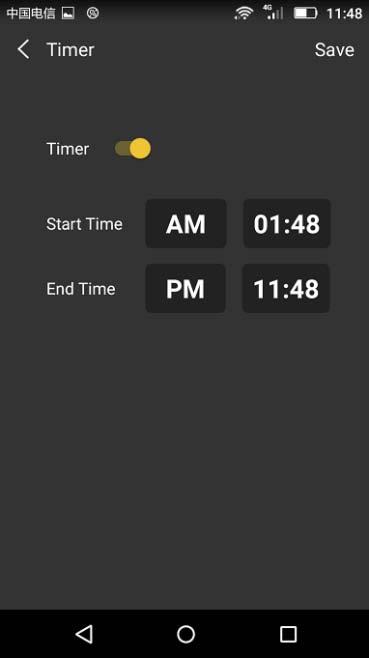 - Timer Timer is on the top right corner. Choose the function firstly and then enter timer. Please turn on timer switch firstly. Then set time and save.