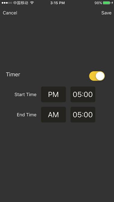 - Timer Timer is on the top right corner. Choose the function firstly and then enter timer. Please turn on timer switch firstly. Then set time and save.