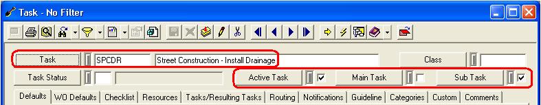 4. Header Infrmatin Enter a Task cde and descriptin. This is required; it allws yu t identify the task yu ll be recrding.