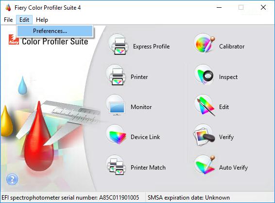 Fiery Color Verifier with five reference preset choices You must have purchased and installed a license for FCPS to use this