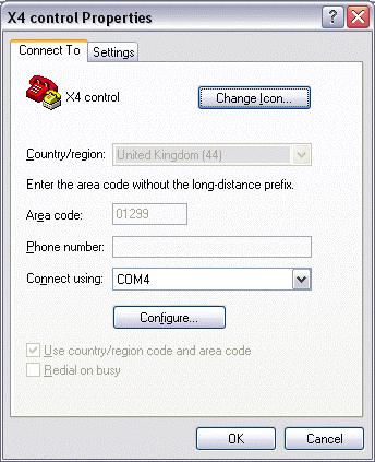 Change the COM port number from the default COM4 to the appropriate one for your PC configuration. It should now be possible to connect to your amplifier.