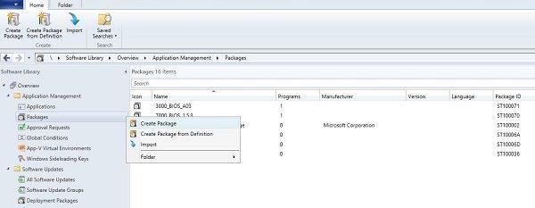 BIOS Update using SCCM Server 3 This section describes how to create and deploy a package using SSCM server.