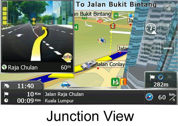 The map comes with 3D, junction views and split views so that you ll never get lost again!