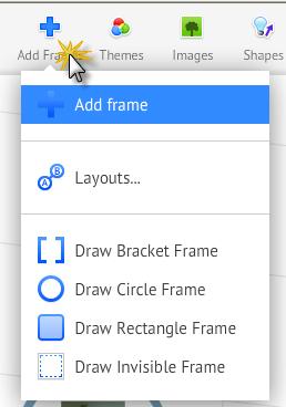Adding Frames To add a frame, click on the Add Frame