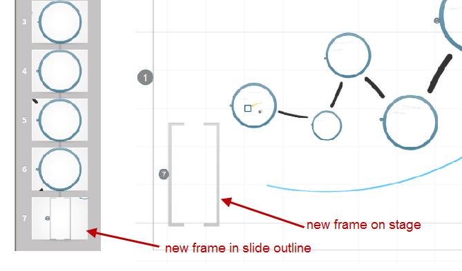 Click and drag to draw the frame.