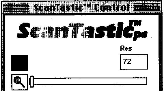 If your image is going to appear only on your screen and will not be printed, click Manual in the ScanTastic screen and set the resolution for 72, as shown below.