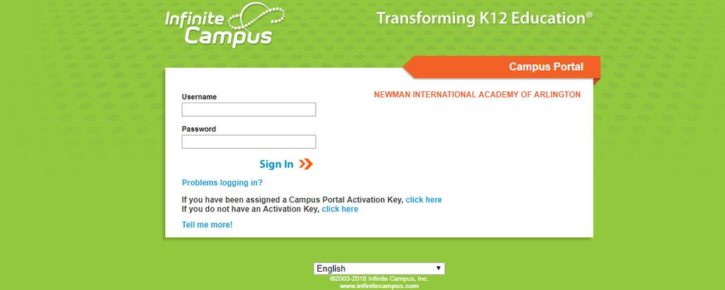 Please use the link below to access Infinite Campus Parent Portal.