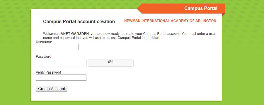 Enter the Activation Key, from the parent letter. Then click Submit.