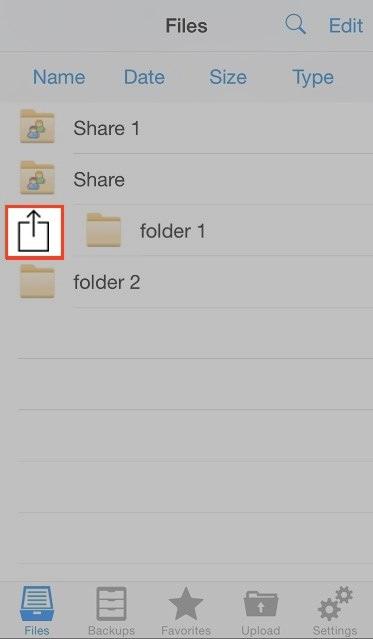 Sharing Files and Folders You can also share files and folders directly within your app. To share a file or folder, or to send a secure share: 1.