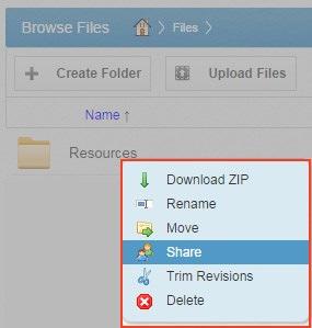 1. Right-click the file or folder and select Share. A Share Access dialog box displays. 2.