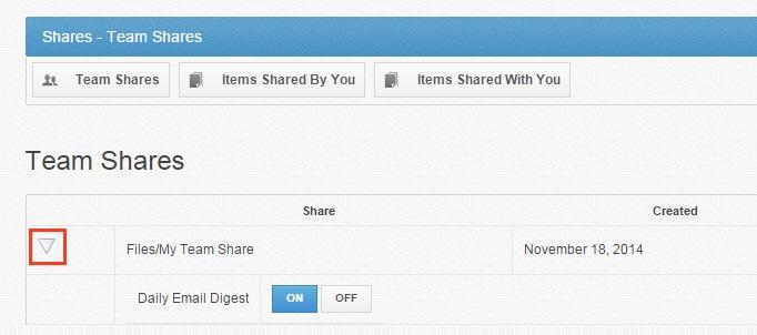 parties. Using the Shares tab in the web portal, you can generate and view reports that allow you to manage these shared items.