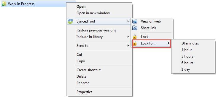 Viewing Lock Information When you are working in the web portal, you can view information about who locked the file or folder. In the web portal, right-click the Team Share item, and select Lock Info.