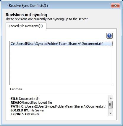 2. Click the icon on your computer s system tray or menu bar, and then click the Resolve Sync Conflicts link. The Resolve Sync Conflicts dialog box displays.