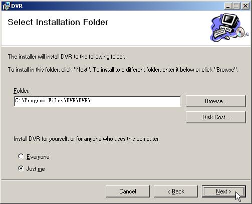 DR2 User s Manual During the installation process, you can select the target folder or use the default