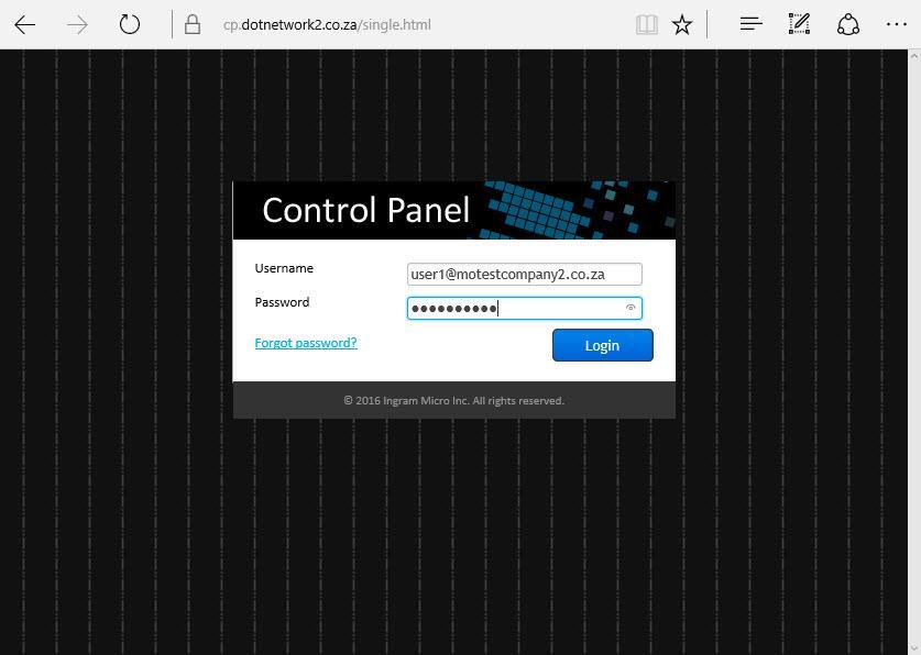 Access MxVault Control Panel The service provider control panel interface allows you to connect to the MxVault user interface by