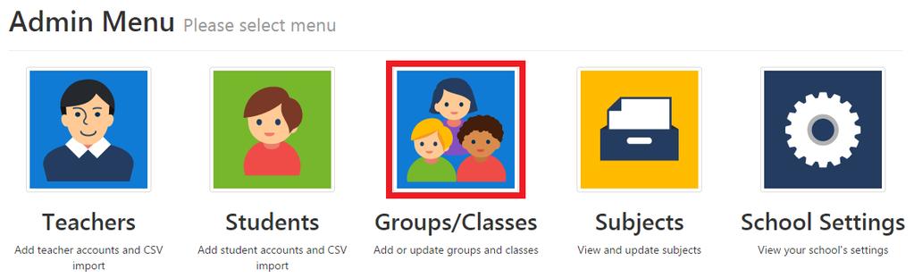 Click on the CSV Upload button then Upload Users to Optional Subjects to begin the upload. Individual registration 1. From the Administrator menu, click on Groups/Classes.