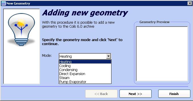 Page 76 of 184 We can choose the modality of the geometry: Then we click on Next and insert