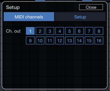 Receive MIDI control messages Enable or disable the reception of MIDI control messages. For more informations about messages recognized, please refer to the MIDI controls recognized section.