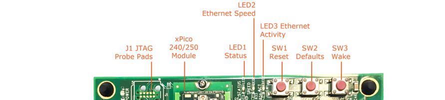 xpico 200 Evaluation Board Connectors, Headers and Switches Ref Des.