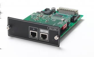 Primary and Secondary ports are provided for fault tolerance. Control is through a separate Ethernet port. BLU-DAN BSS0150 RRP: 1170.00 Controllers BLU-3 Rotary fader and a five-way switch.