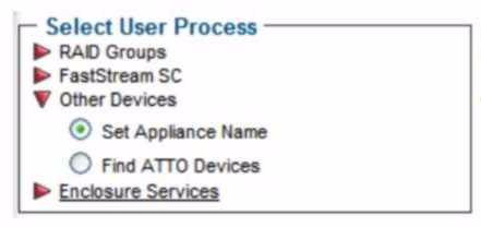 8.0 Manage ATTO Devices, Configurations You may save the current configuration of your FastStream SC, use a configuration from another FastStream, or change the configurations of other ATTO devices