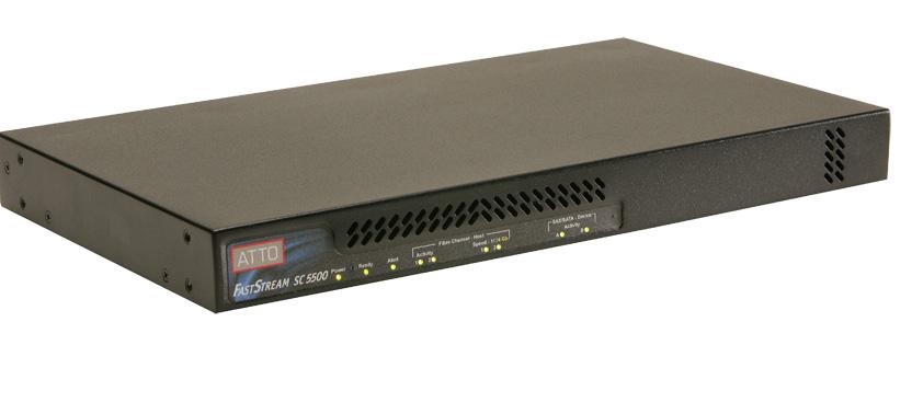 Additional FastStream 5500 features 2 independent 4-Gb Fibre Channel Host Interfaces backward compatible with 2-Gb and 1-Gb FC