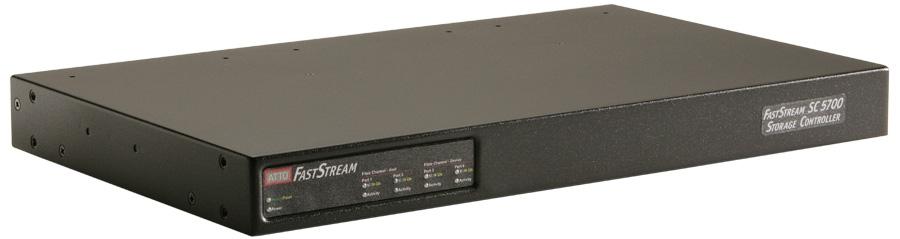 of up to 64 SAS and SATA devices SES (SCSI Enclosure Services) support Additional FastStream 5700 features 2 4-Gigabit Fibre