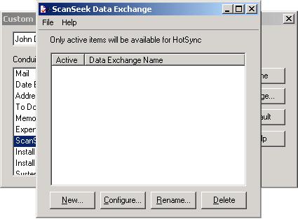 Start Menu. 2. In the Custom dialog box, highlight ScanSeek and click on the Change button. 3. The ScanSeek Data Exchange dialog box will appear next.