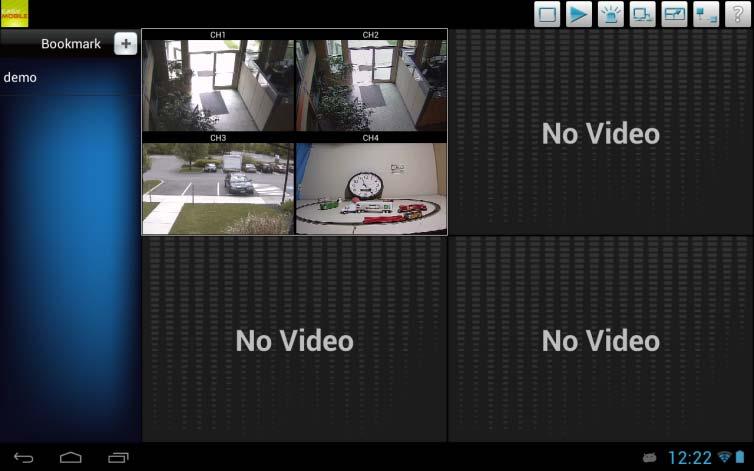 VIEW LIVE VIDEO Connecting to a Recorder 1. Tap the recorder you want to connect to. 2. Tap Connect. 3. The Live View will start in Quad view. 4.