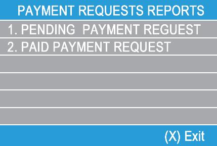 By pressing (2) on the keyboard you can reprint the report with all paid payment reuqests for a selected by you period. 4.