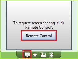Remote control Remote Control During Chat Session If remote control is required during the chat session, the