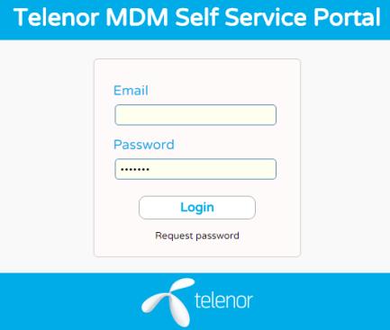 5 Add a device Self Service The self-service portal allows end-users to manage their own devices. The Telenor SSP can be accessed through the following URL https://telenor.dmaas.