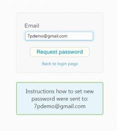 6 Password request Once the user selected the "Request password" hyperlink,