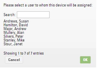 assign the current device to.