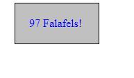 Example mouse over 16 </head> <body> <div id="counter"> 99 Falafels! </div> </body> </html> var count = 99; /* global variable */ window.onload = function() { /* set event to observe */ $("counter").