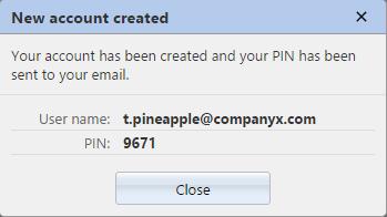 The newly created account is given the same name as the email address entered this way. FIGURE 8.4.
