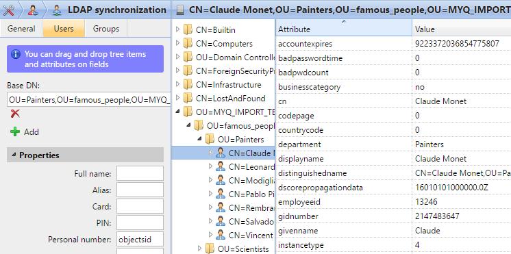Export to CSV after successful import Enabled File If you enable this option, MyQ creates a CSV file with the imported users after the synchronization.
