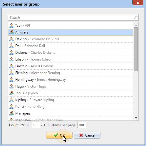 2. In the Select user or group dialog box, select the user (or group of users) that you want to provide with rights to the queue, and then click OK. FIGURE 9.