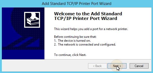 3. On the dialog box, click Next. FIGURE 10.4. The Add Standard TCP/IP Printer Port Wizard dialog box 4.