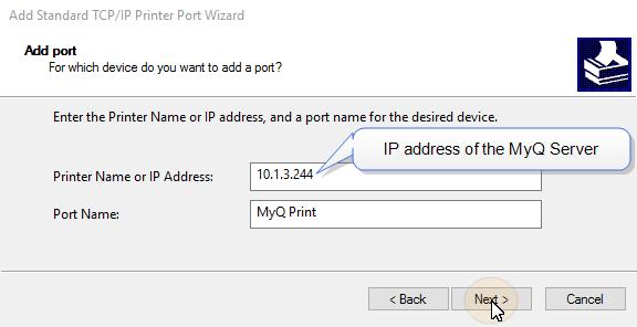 You are asked to provide additional port information. FIGURE 10.5.
