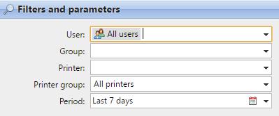 Filters and parameters FIGURE 14.14. Filters and parameters on the Design subtab of the report's editing panel Available filters and parameters differ depending on type of the report.