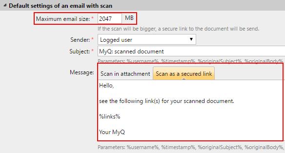 4. Defining scan destinations on the printing device's Web UI 15.2. Scan size limit, sending scans exceeding the limit 5.